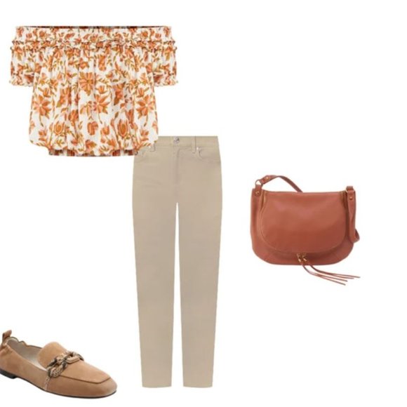 Free People Off the Shoulder blouse with puff sleeves, size medium, NEW - Picture 5 of 6